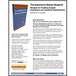 image of one page overview of The Experience Design Blueprint by Gregory Olson