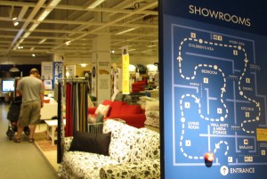 Wayfinding map in IKEA store improves customer experience