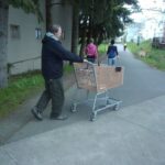 Shopping cart exiting the store perimeter