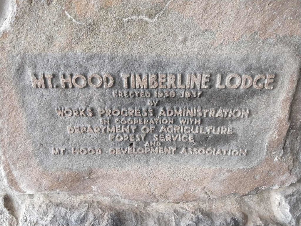 image of WPA Plaque Main Entrance Timberline Lodge Mt Hood Oregon - better capitalism needed