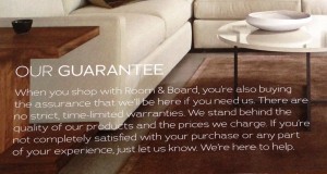 room and board catalog back page guarantee image